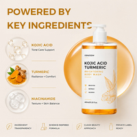 Gel Douche Corps Personnalisé à l'Acide Kojique et au Curcuma, Niacinamide Éclaircissant, Nourrissant, Hydratant, Rafraîchissant – OEM ODM Marque Privée
