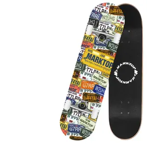 Harga grosir pabrik dek teknologi kustom Maple 32mm Skateboard jari kayu Mini papan jari kayu dengan wadah aluminium