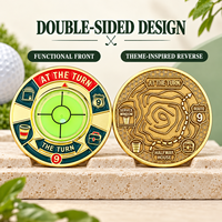 Niveau à bulle de lecture de pente de golf double face en métal pour aide au putting, outil de lecture de pente pour golfeur, cadeau et entraînement
