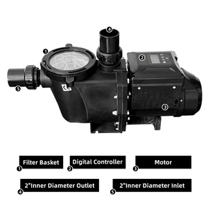 1/1.5/2/2.5/3 HP tốc độ biến Máy bơm nước cho hồ bơi/công viên nước/quy mô lớn nuôi trồng thủy sản 316 thép không gỉ trục lõi - Product Image 6