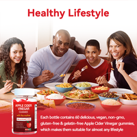 Chinaherbs OEM ODM Gummies au vinaigre de cidre de pomme avec la mère pour la santé intestinale et le soutien immunitaire, supplément de vitamines en gommes pour adultes