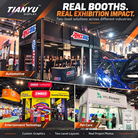 Stand d'exposition à deux étages TIANYU à montage rapide sans outils, solution pour salons professionnels, foires commerciales et conventions