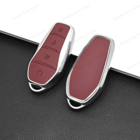 Étui de clé de voiture personnalisable de luxe DM pour accessoires BYD pour E2/E3/Song PRO/Yuan Plus/Dolphin, housse de télécommande, porte-clés FOB