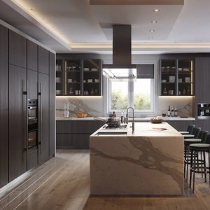 <strong>Flat</strong> <strong>Pack</strong> <strong>Kitchen</strong> Cabinet Designs Black Gloss <strong>Kitchen</strong> Set Modern <strong>Kitchen</strong> Cabinet - Product Image 4