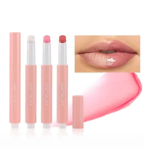 OEM Pure Hyaluronic Acid Serum Lip Oil Pink Plump Gel Changing Glow Stick Moisturizing Lips Plump Juicy Lip Plump