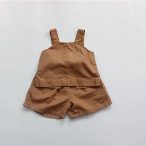 Pantalones cortos holgados de lino y algodón para niños, estilo coreano, novedad de verano 2022 - Product Image 5