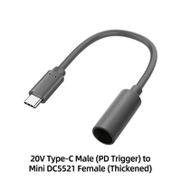 Câble étanche Starlink Type C mâle vers femelle 0,65 pi/0,2 m, câble d'extension mini DC 18AWG compatible avec Starlink Mini
