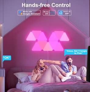 RGB Quantum壁パネルスマート三角夜間ゲーム<span class=keywords><strong>LED</strong></span>ライトアプリリモコンボタンタイマー機能ライトボディ - Product Image 6