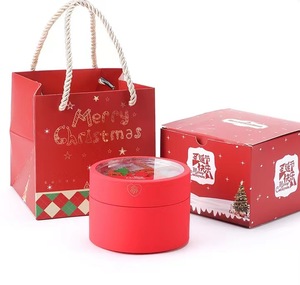 Luxury Custom <b>Red</b> Leather Velvet Jewelry <b>Box</b> Valentine's Day <b>Gift</b> Christmas Round Jewelry Boxes - Product Image 2