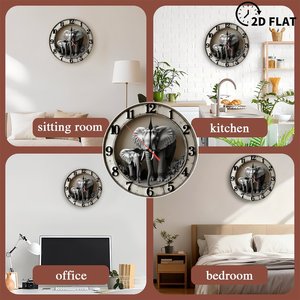 Creative Traditional Stylish <b>Design</b> Silent Hanging Round Wooden <b>Wall</b> <b>Clock</b> 25x25Cm - Product Image 5