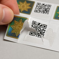 Étiquette de sécurité holographique personnalisée, autocollant anti-effraction octogonale, code QR, étiquette adhésive pour emballage électronique