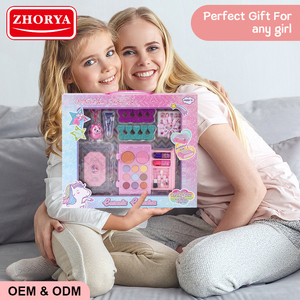 Zhorya set regalo per <span class=keywords><strong>pennelli</strong></span> da trucco per bambini finti di giocare kit giocattolo cosmetico rosa - Product Image 3