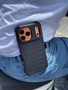 Étui Defender Pro avec lignes pour <span class=keywords><strong>iPhone</strong></span> 17 Pro Max Plus, étui ceinture Air Belt Clip, protection intégrale antichoc robuste - Product Image 3