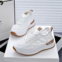 2025 été tendance femmes maille blanc baskets respirant absorbant les chocs doux rembourré antidérapant élégant chaussures polyvalentes