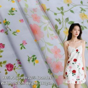 Принимаются заказы на индивидуальный дизайн. Дышащая трикотажная ткань 180 г/м², мягкая и комфортная, с цветочным принтом, 88% полиэстер, 12% спандекс, для девочек. - Product Image 1