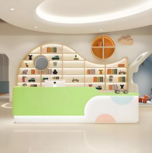 เคาน์เตอร์ต้อนรับลายการ์ตูนสำหรับเด็ก B011 - หินเทียม ดีไซน์หรูหราทันสมัย สำหรับโรงแรม ศูนย์การศึกษา และร้านดูแลเด็ก - Product Image 4