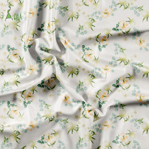 Bunga hijau Satin sutra cetak bernapas anyaman 16m/<span class=keywords><strong>M</strong></span> 100% kain sutra murbei untuk pakaian untuk syal - Product Image 2