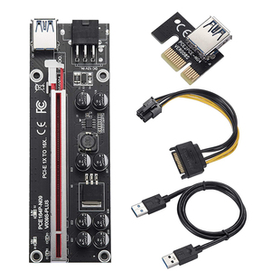 Kinggard <span class=keywords><strong>Ver</strong></span> <span class=keywords><strong>009S</strong></span> PLUS PCIe <span class=keywords><strong>Riser</strong></span> Card 1X เป็น16X Extender สาย3.0 USB 60 cm - Product Image 1
