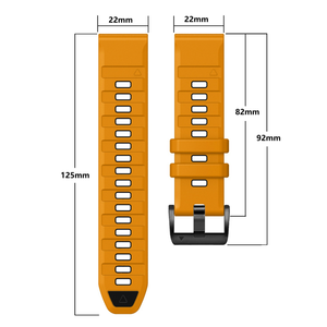 <span class=keywords><strong>Correa</strong></span> de Repuesto Deportiva de 26 mm y 22 mm para <span class=keywords><strong>Garmin</strong></span> <span class=keywords><strong>Fenix</strong></span> 8 de 51 mm y 47 mm, 7X/6X Pro/5X Plus, <span class=keywords><strong>Correa</strong></span> de Reloj de Silicona de Dos Colores - Product Image 3