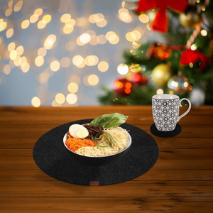 Tapete Redondo de Fieltro de Diseño Moderno, Ecológico, Personalizable en Diámetro y Grosor (2-4 mm) para Uso Doméstico - Product Image 2