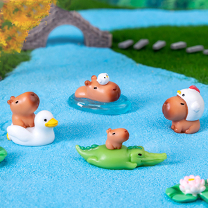 Figuras de Resina de Capibara, Miniaturas de Animales, Adornos para Decoración de Paisajes, Accesorios para Manualidades - Product Image 3