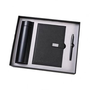 Leather Notebook and Pen Luxury Business Journal Note <b>Book</b> Promotional Gift Set With Water Bottle - Product Image 5
