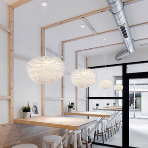 Plume Pendentif Lumières Droplights Enfants Chambre Suspendus <span class=keywords><strong>Suspension</strong></span> Lampe De Mariage Chambre <span class=keywords><strong>Suspension</strong></span> Luminaire - Product Image 3