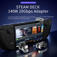 Adaptateur USB C à angle de 180 degrés Type C mâle à femelle 20Gbps PD 140W adaptateur de convertisseur de charge rapide pour accessoires de pont vapeur