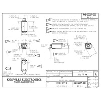 Récepteur à armature équilibrée RAB-32257-000 Knowles Pilote de moniteur intra-auriculaire à fréquence unique et à plage complète