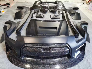 ชุดแต่งคาร์บอนไฟเบอร์สไตล์หุ่นยนต์สำหรับ Nissan GTR พร้อมกันชน สเกิร์ตข้าง ซุ้มล้อ ฝากระโปรง สปอยเลอร์ สำหรับอัพเกรด GTR - Product Image 2