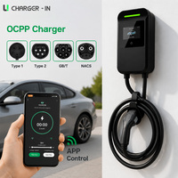 Estación de Carga para Vehículos Eléctricos ChargerIn de 22KW, 11KW y 7KW, Nivel 2, Cargador Inteligente de Pared con Control por Aplicación RFID y WIFI para Uso Comercial