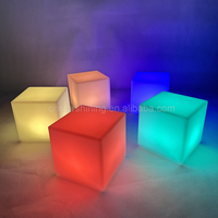 Chaise cube LED lumineuse personnalisée avec logo RGB, télécommande, étanche, rechargeable, pour extérieur, parc, piscine, bar, événement, lumière décorative nocturne
