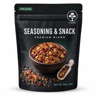 Sachets refermables personnalisés JIAHE en PE, imprimés numériquement, résistants à l'humidité, de qualité alimentaire, pour épices, snacks et assaisonnements, vente en gros