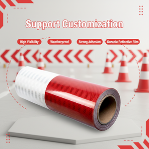 Haute visibilité croix sergé nid d'abeille motif réfléchissant vinyle autocollant imprimable PET ingénierie qualité EGP camion marquage routier - Product Image 1