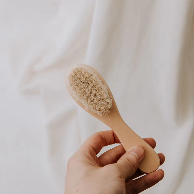 19 # grasstree en bois chèvre haire brosse