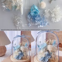Kit DIY Bunga Kering Bunga Awet Model 236; Bingkai Kaca Hadiah Kipas; Kelas Seni Bunga untuk Membangun Kekaratan Tim di Salon; Tidak Pernah Pudar;