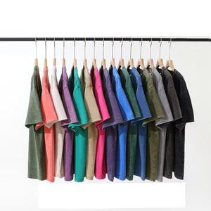 T-shirts en gros – Collection été 230G – Style rétro américain – T-shirt vintage délavé en pur coton à manches courtes pour homme et jeune homme - Product Image 2