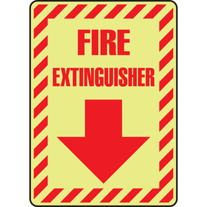 Letrero Fotoluminiscente Personalizado, Adhesivo Fotoluminiscente y Letrero Fluorescente para Extintor de Incendios para Seguridad - Product Image 1