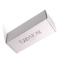 Boîte d'emballage cadeau en carton ondulé biodégradable et recyclable avec logo personnalisé, pour plantes et fleurs, revêtement UV mat