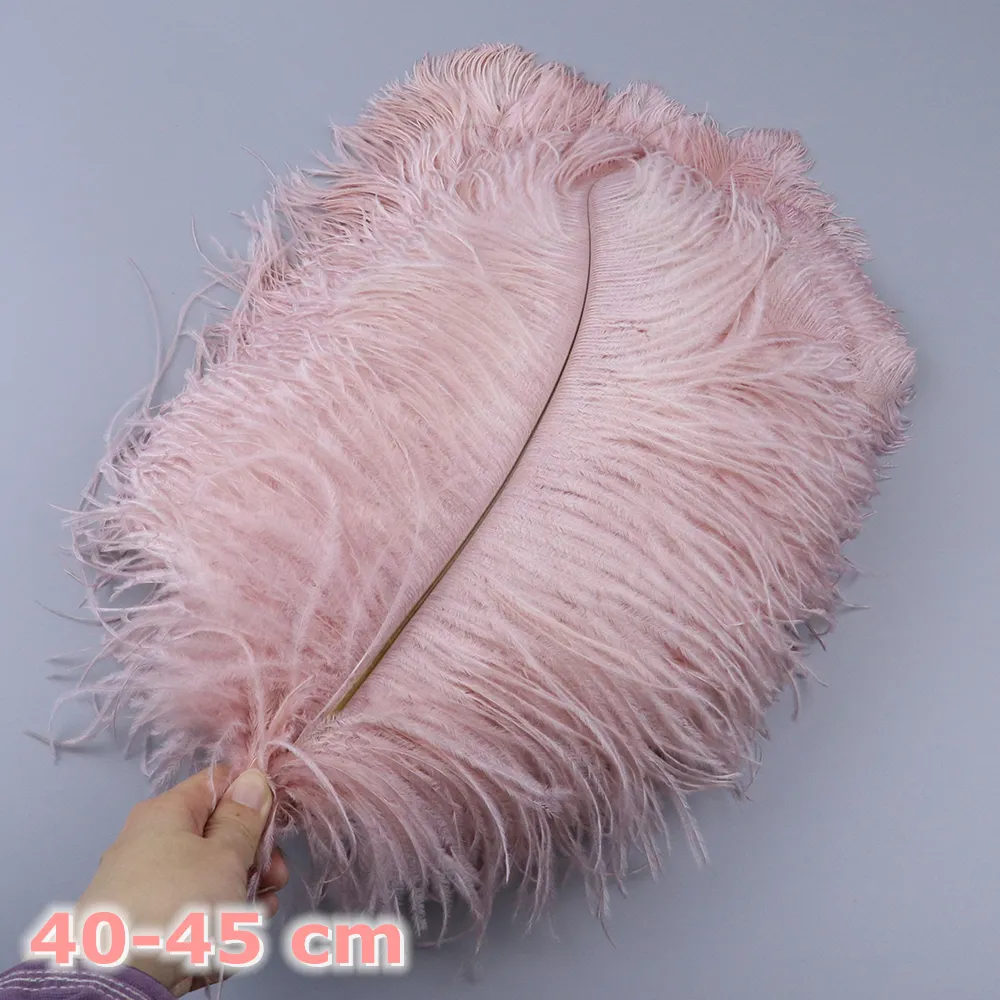 Hot Sale 10PCS Leather Pink Ostrich Feather Centerpiece Natural Ostrich Feathers 15-60 cm Wedding Party Home Decoration Plume