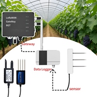 Capteur de température, d'humidité du sol, de pH et d'EC LoRaWAN avec enregistreur de données, passerelle RS485 4-20mA pour la surveillance de la salinité en serre