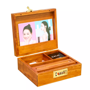 Tbci — coffret cadeau de noël en bois de pin rustique, accessoire de fumage, boîte de rangement de <span class=keywords><strong>tabac</strong></span> et d'herbes - Product Image 1