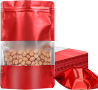 Feuille d'aluminium en mylar personnalisé imprimé fermeture éclair fermeture éclair avec fenêtre pochette debout bonbons café emballage alimentaire sac en plastique alimentaire
