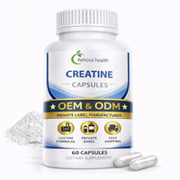 Creatina en Polvo de Marca Privada, Suplementos Deportivos para Adultos, Cápsulas de Monohidrato de Creatina Pura