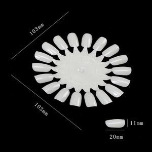 18 Embouts en ABS en forme de roue pour présentation de faux ongles, couleurs naturelles transparentes pour salon de manucure - Product Image 3