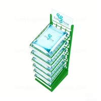 Supports de présentation de rangement pour oreillers multi-niveaux commerciaux, étagère en métal au sol avec paniers en treillis métallique pour magasin de textiles de maison