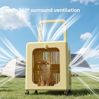 Petit chariot de transport pliable et respirant pour animaux de compagnie, approuvé par les compagnies aériennes, pour chats et chiens, capacité de 5 kg