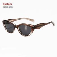 Lunettes de soleil œil de chat rétro tendance, protection UV400, verres décoratifs à la mode, pour la plage, les voyages, la conduite, logo personnalisé, vente en gros