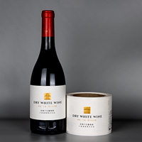 Etiquetas de Vino Personalizadas, Holográficas, Autoadhesivas, de Papel Texturizado de Lujo, con Relieve y Lámina Dorada para Vino y Cerveza