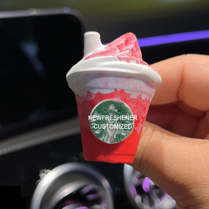 <span class=keywords><strong>D</strong></span>ésodorisant Voiture Clip de Ventilation Artisanal Parfum Café <span class=keywords><strong>Glace</strong></span> <span class=keywords><strong>D</strong></span>écoration Intérieure Diffuseur Voiture Rechargeable Frappuccino - Product Image 3